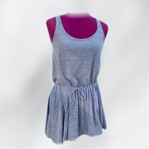 American Apparel Gray Drawstring Mini Dress